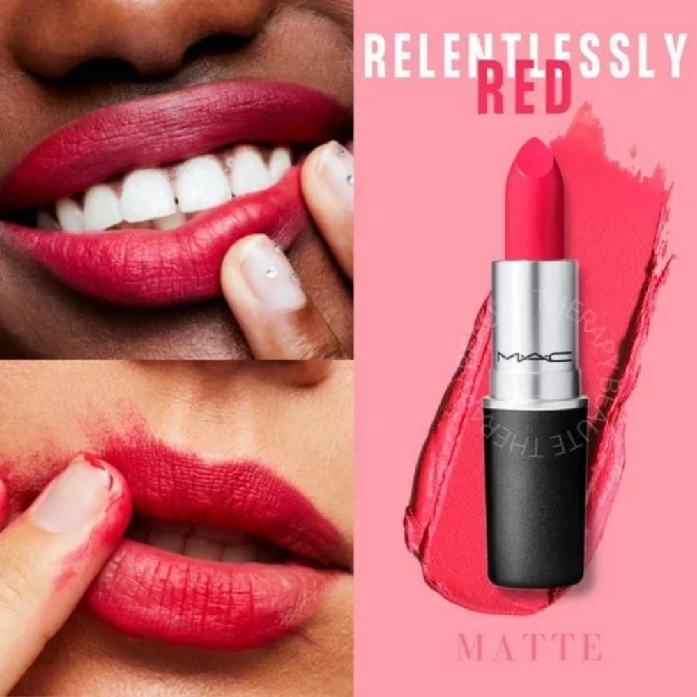 MAC Cosmetics Retro Matte Mini Lipstick Relentlessly Red Brand New In Box - Picture 4 of 8